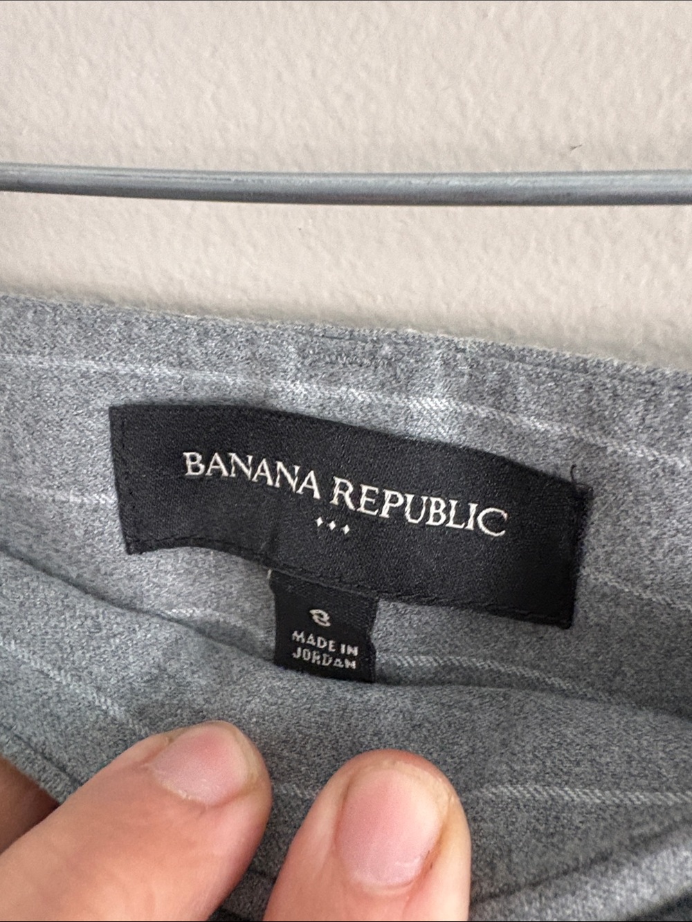 Banana Republic Gray Pinstripe Paperbag Ankle Pants with Self Tie - Picture 2 of 9